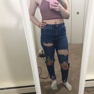 Forever 21 Ripped High-Waisted Skinny Jeans